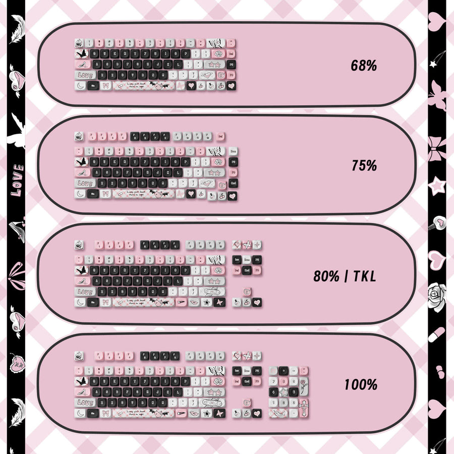 Set de keycaps PBT Akko, profils MOG/MOA/MAO, dye-sublimation 5 faces, tiges MX (visuel 52)