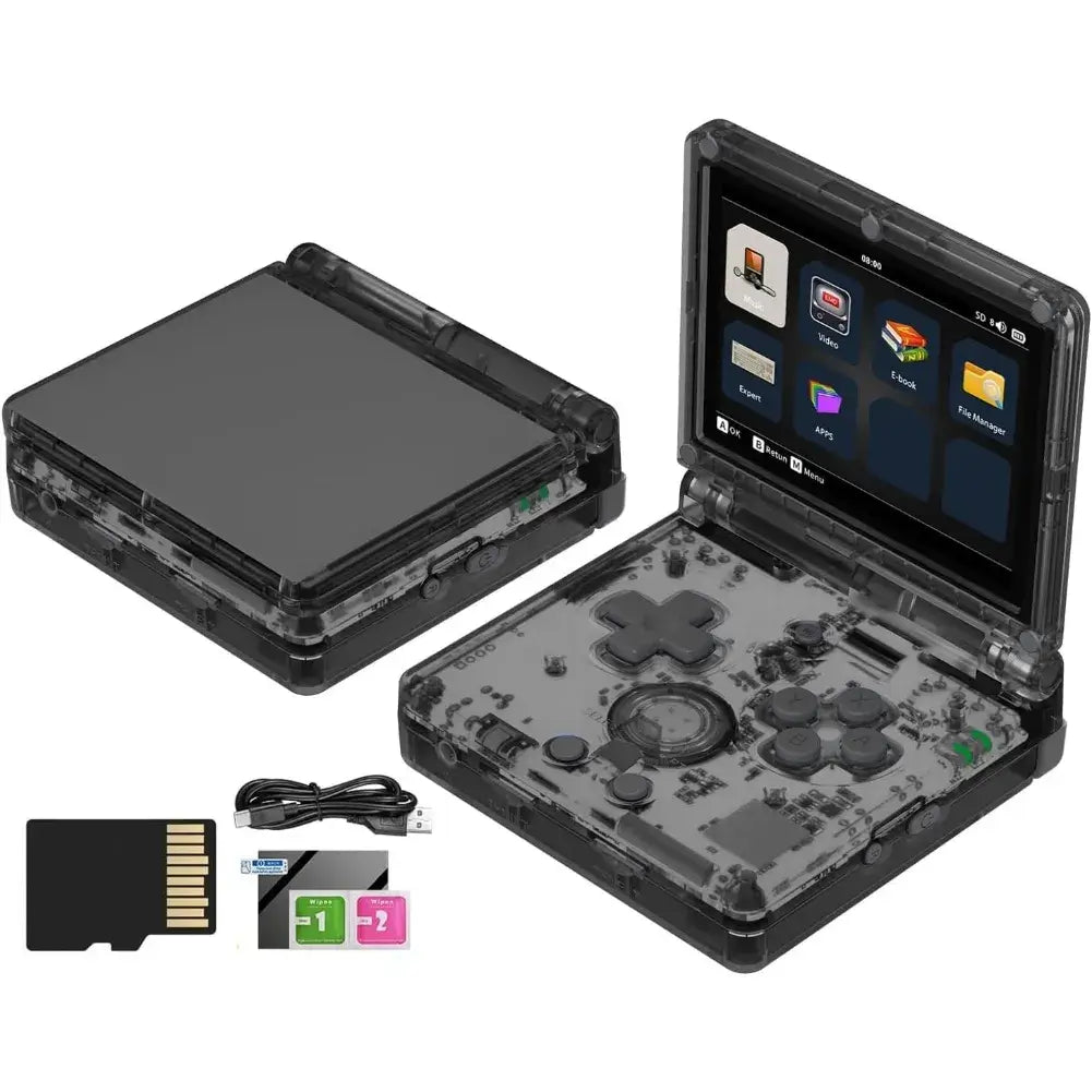 console rétro portable RG35XXSP Noir Trasparent