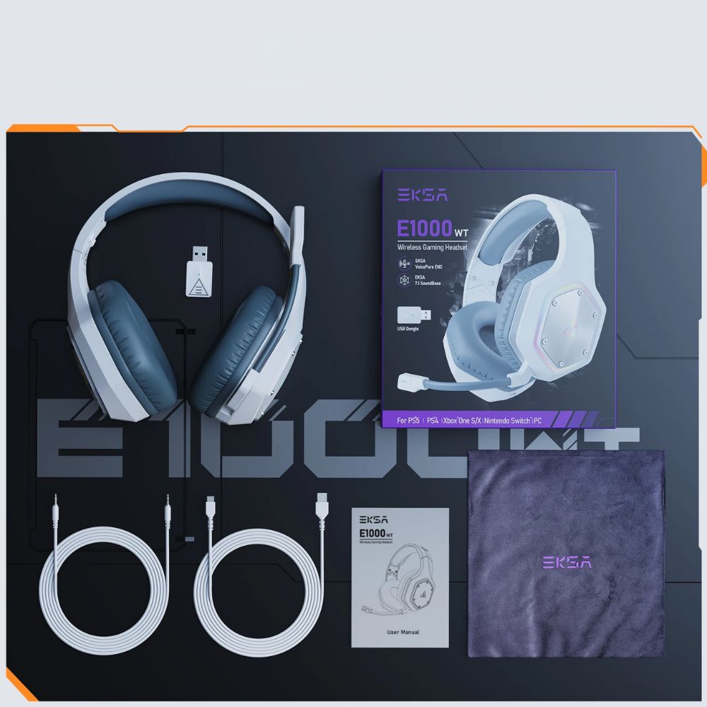 Casque PS5 sans fil gamer avec connecter USB et jack 3.5mm