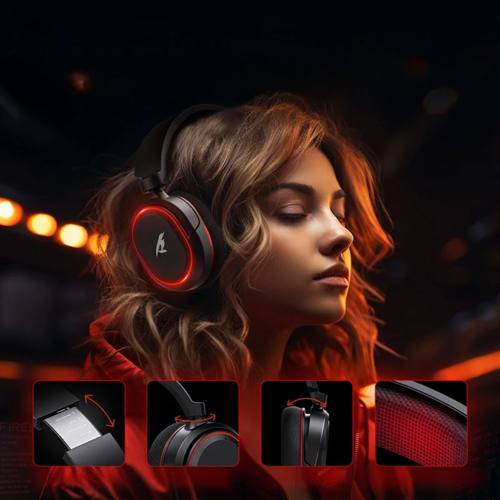 Casque PS5 sans fil gamer noir