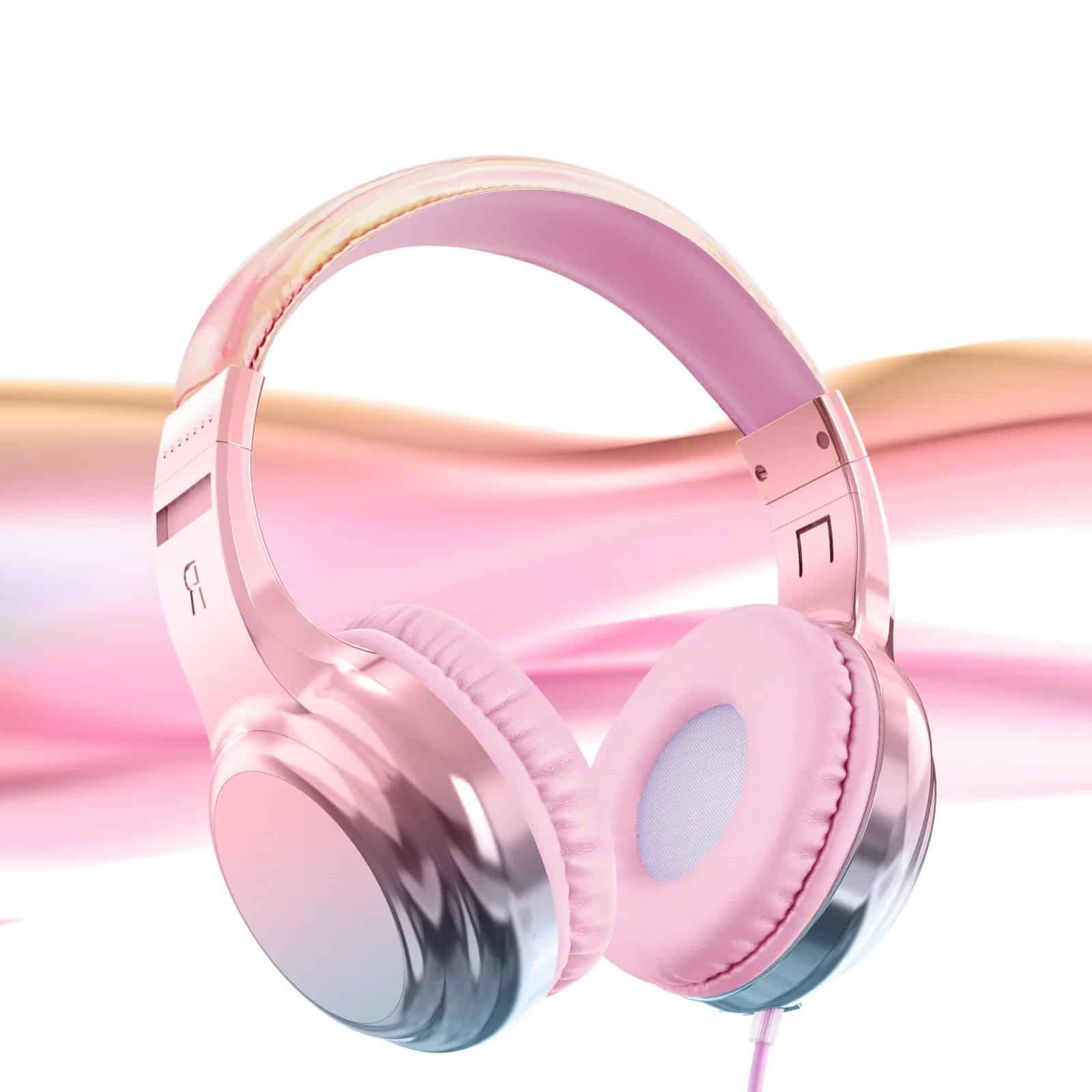 Casque audio enfant rose