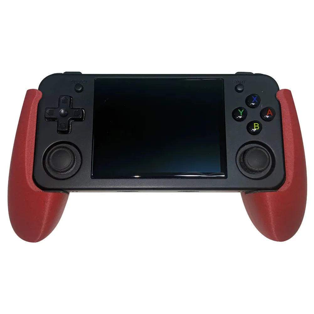 Grip pour console portable RG35XX H avec revêtement anti-glisse et mousse douce pour un confort optimal.