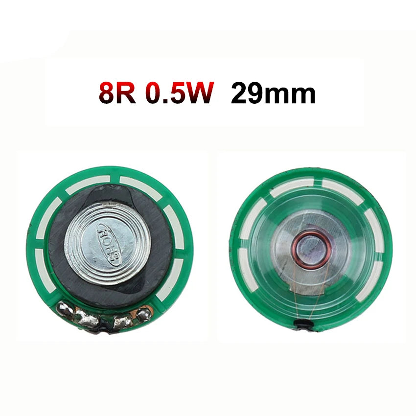 Haut-parleur rond de remplacement pour console rétro, vendu par lot de 2 — 8 Ω 0,5 W 29 mm