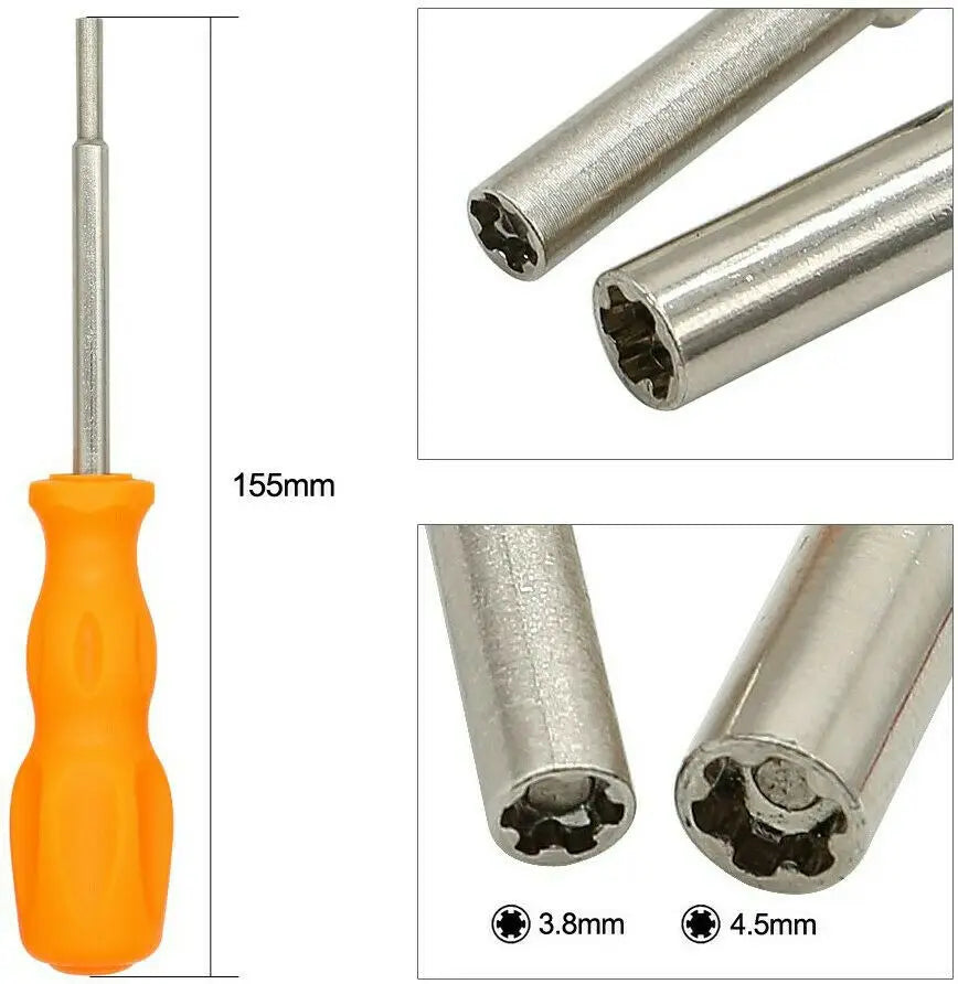 Tournevis de sécurité GameBit 3,8 et 4,5 mm à tige longue — vue 1