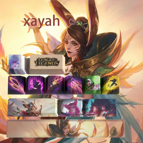 Keycaps Xayah League of Legends – Composer la paire avec Rakan