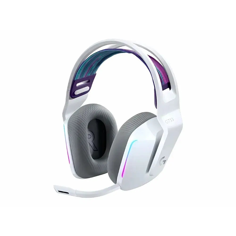 Casque Logitech G733 LIGHTSPEED blanc – Vue de face