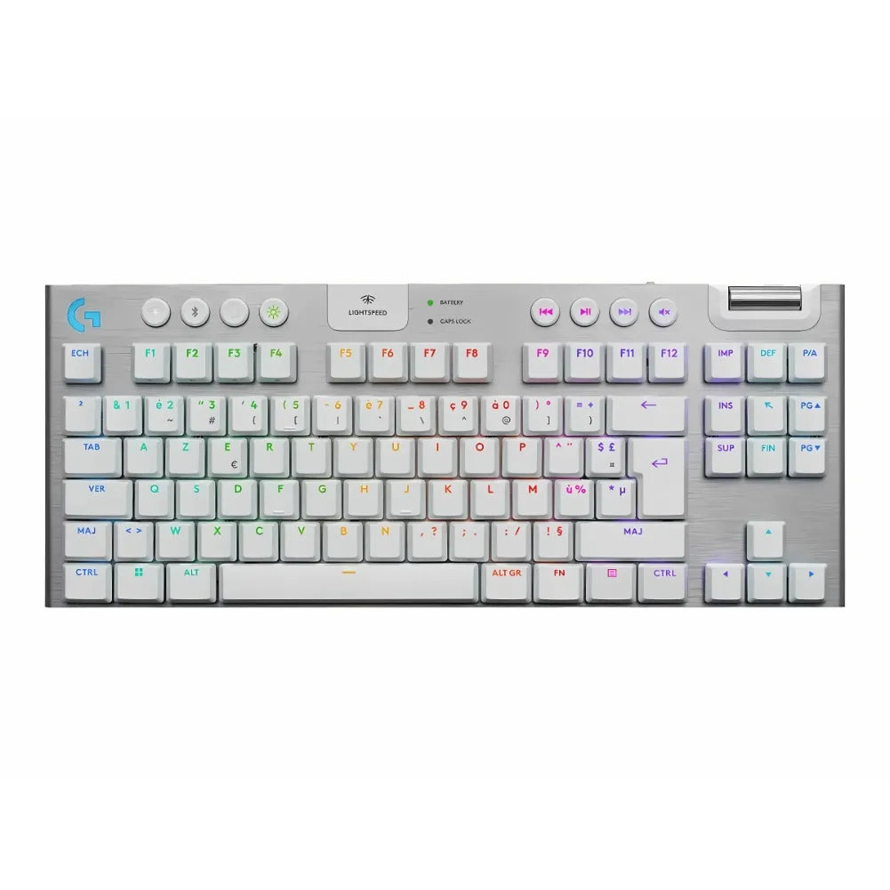 Vista completa del Logitech G915 X con retroilluminazione LIGHTSYNC attivata