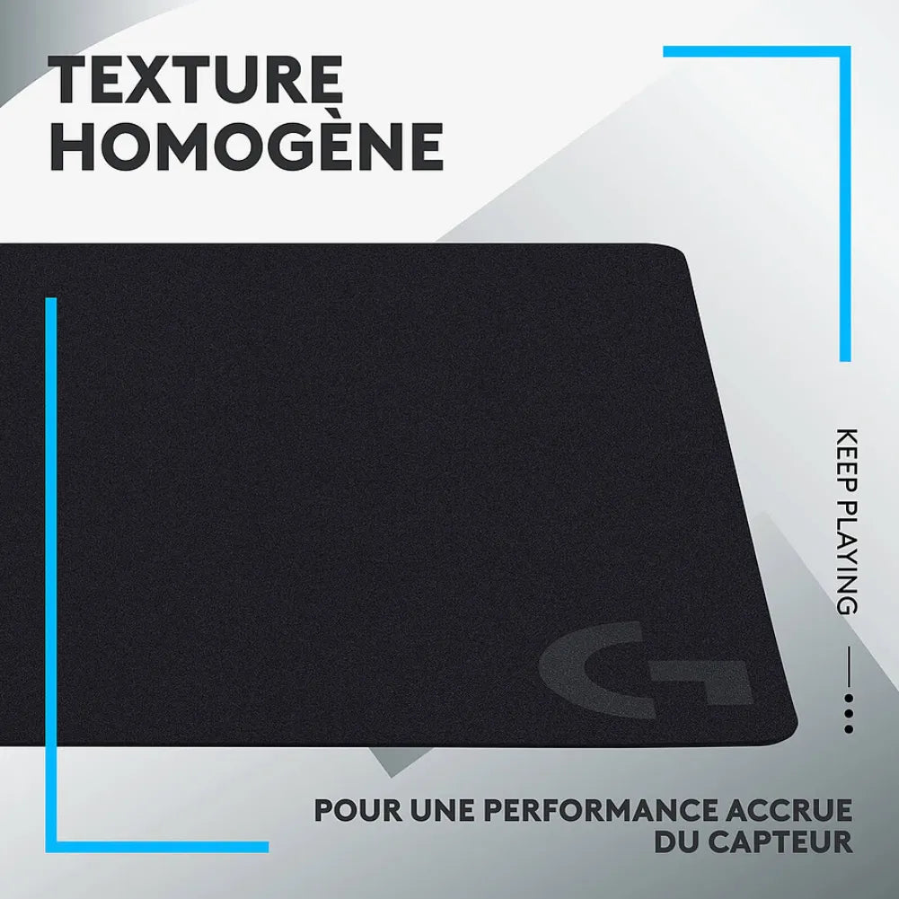Tapis de souris Logitech G G440 avec texture homogène pour performance de capteur améliorée.