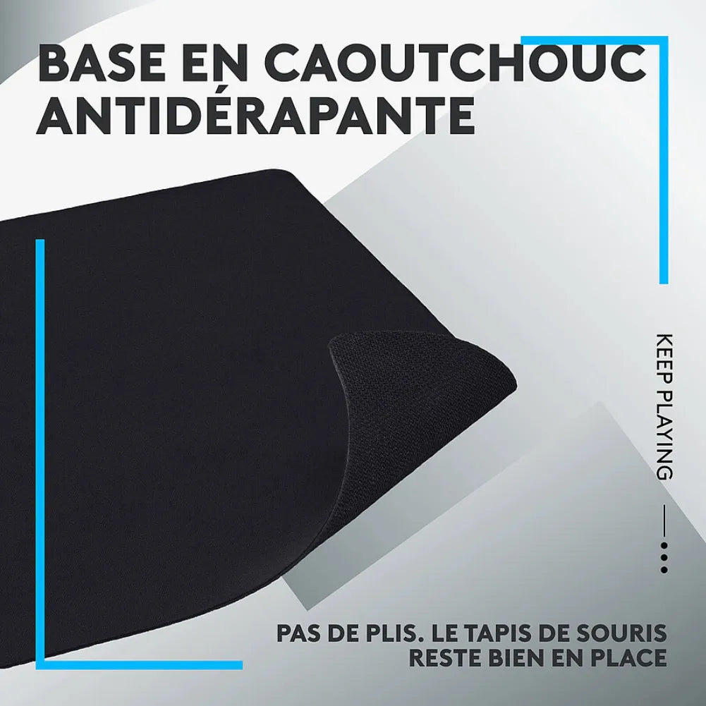 Tapis de souris Logitech G G440 avec base en caoutchouc antidérapante pour une stabilité optimale en jeu.