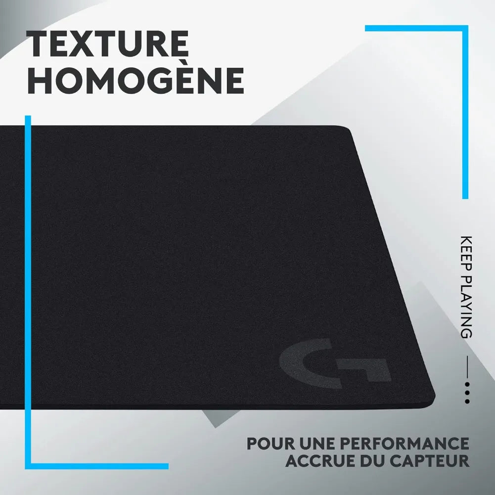 Logitech G G640 gaming mouse pad featuring a smooth, uniform texture for enhanced sensor performance.
