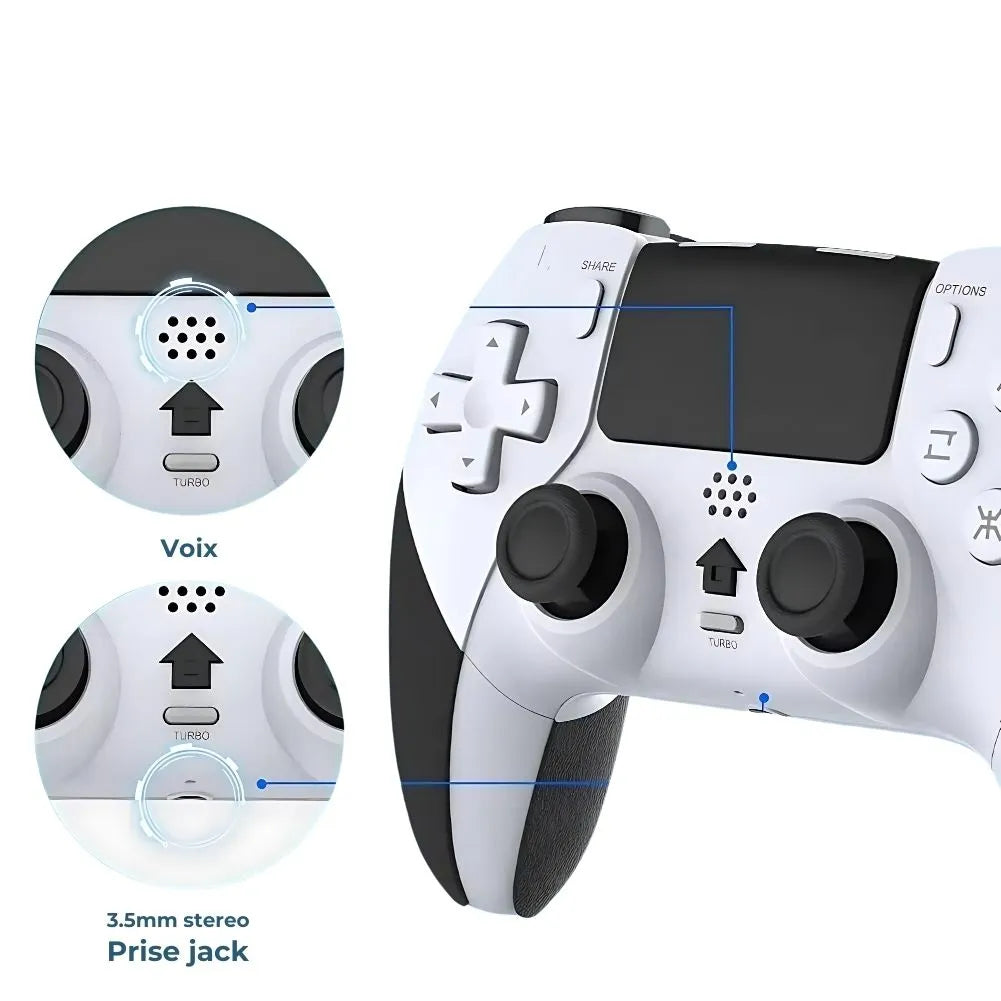 Manette PS4 de couleur Blanche