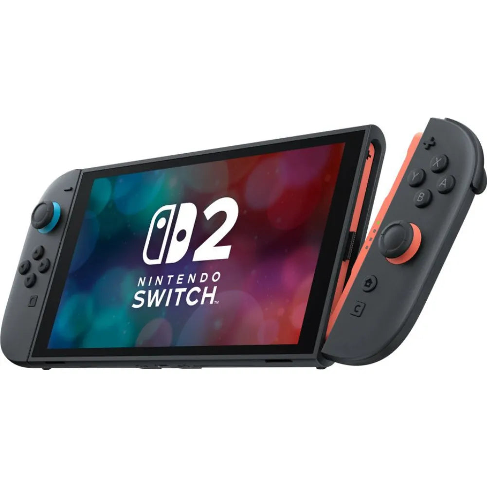 Nintendo Switch 2 – Console hybride 4K HDR, OLED 7,9″ affichant les Joy-Con et écran vibrant.