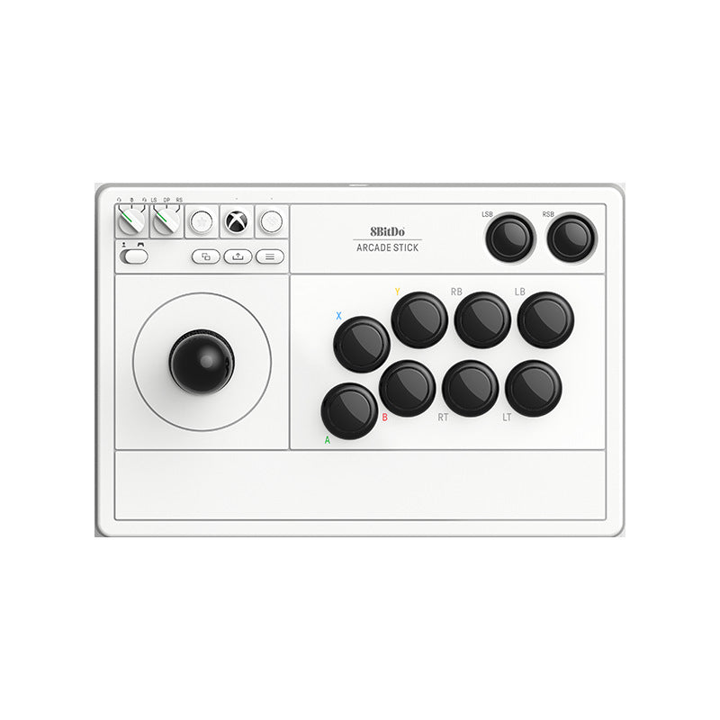 Stick arcade 8BitDo — coloris blanc et noir