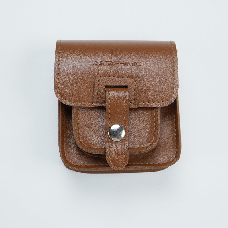 Brown case for Anbernic RG34XXSP and RGSP with flap and press stud