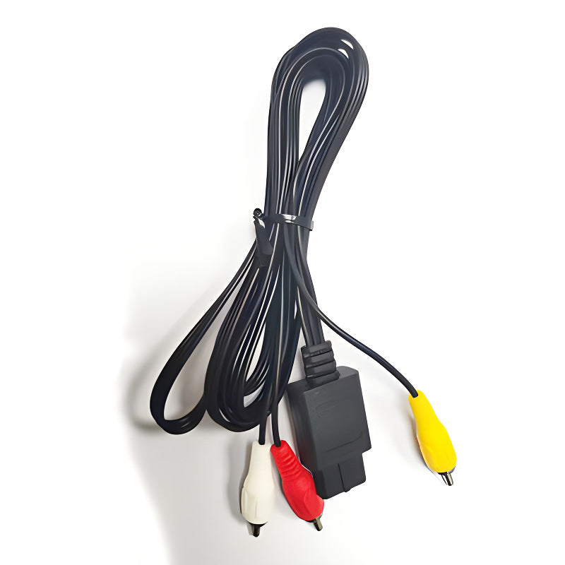 Câble AV composite avec connecteur AV Multi Out et trois fiches RCA pour Super Famicom, Nintendo 64 et GameCube
