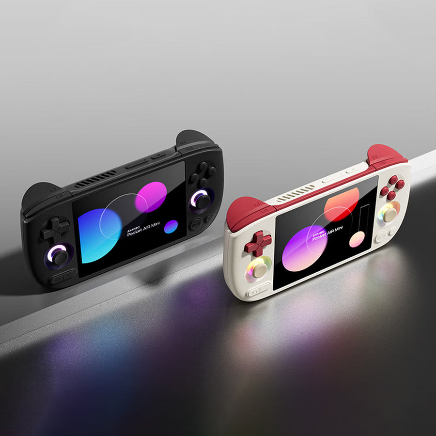 Pocket AIR Mini en coloris Noir et Blanc côte à côte, éclairage d'ambiance sur les sticks