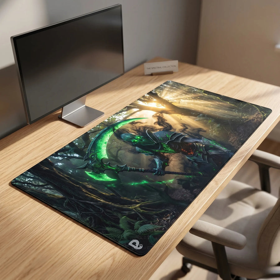 Tapis de souris gamer Faucheur Vert PopMyPad, néon vert, visuel principal