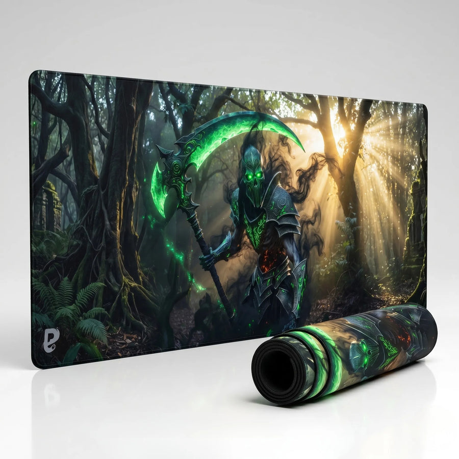 Tapis de souris gamer Faucheur Vert PopMyPad, néon vert, visuel 3
