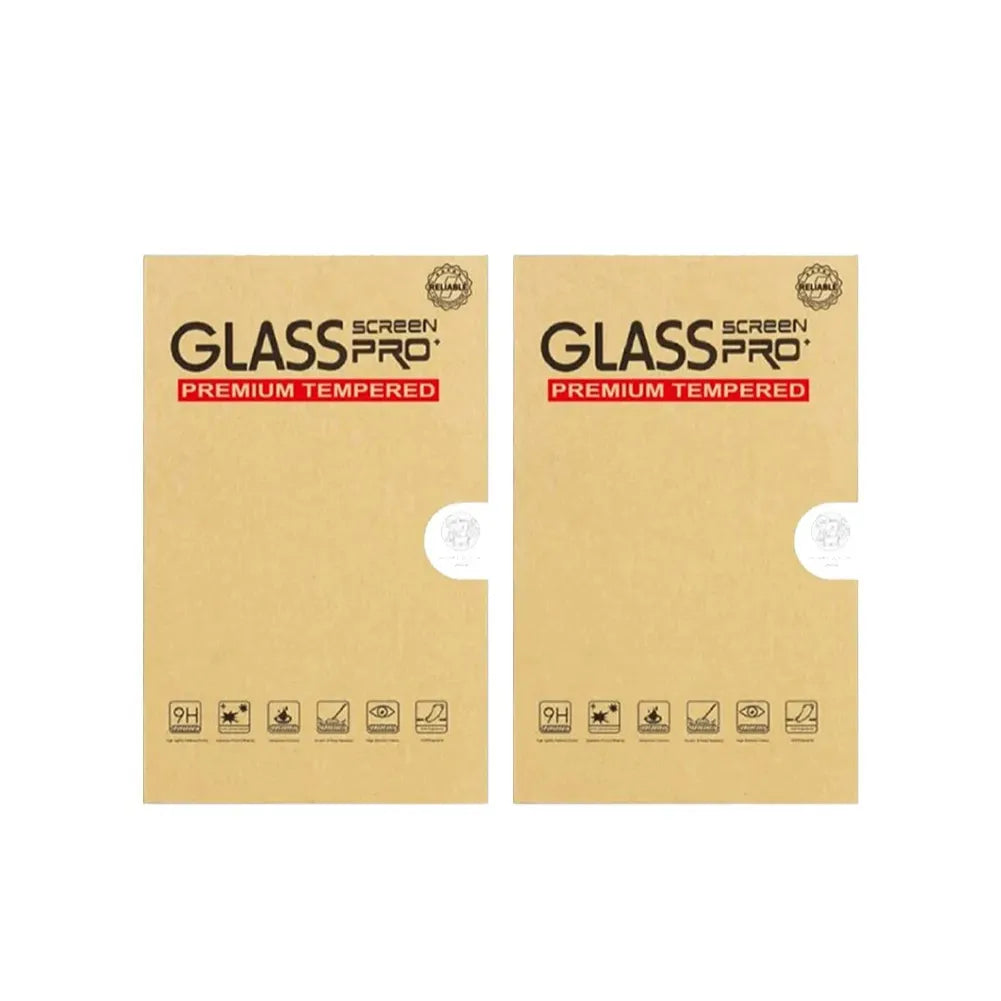 Emballage de protections d'écran en verre trempé GLASS PRO, lot de 2, pour une protection optimale des écrans.