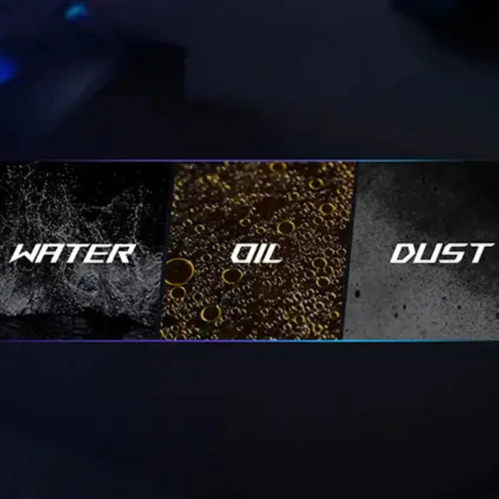 ROG Scabbard II features: water-resistant, oil-resistant, and dust-resistant surface for ultimate gaming durability.