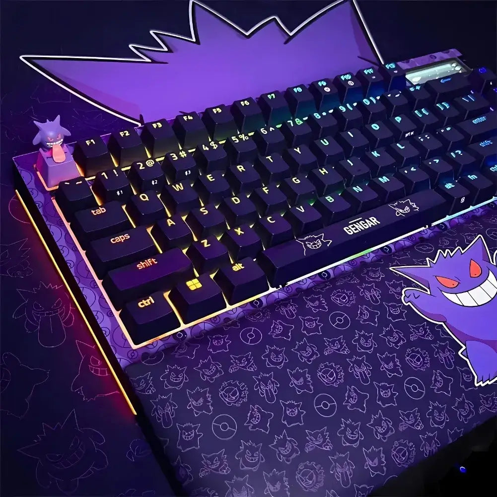 Touche Gengar 3D sur clavier mécanique