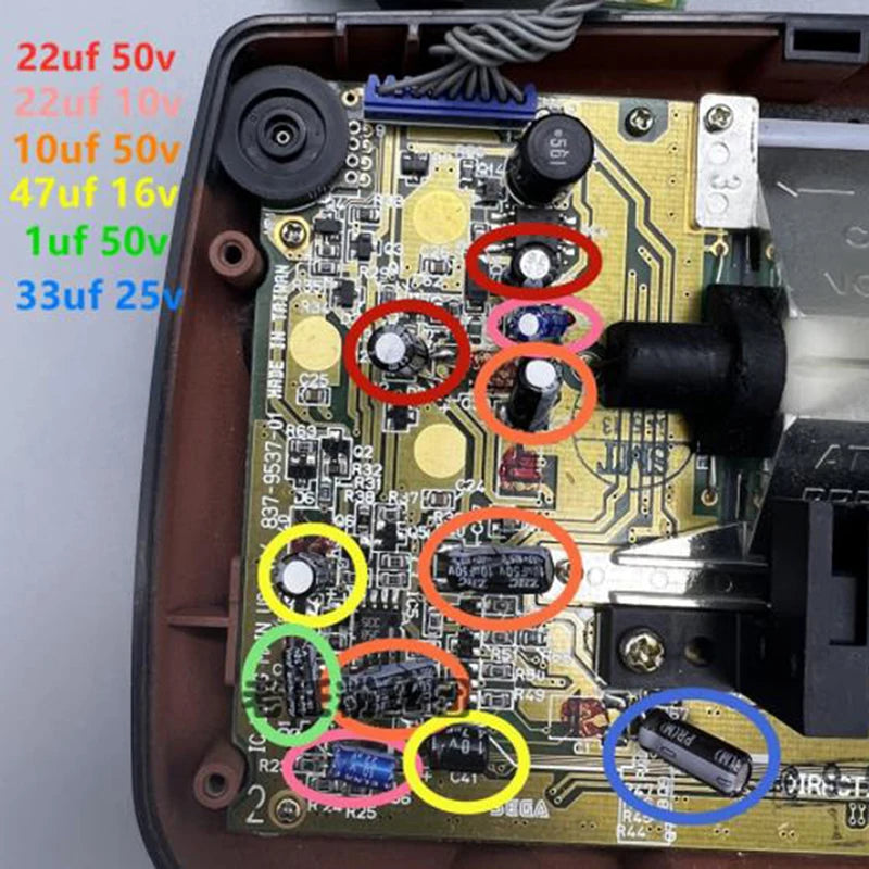 Kit de 25 condensateurs pour Game Gear