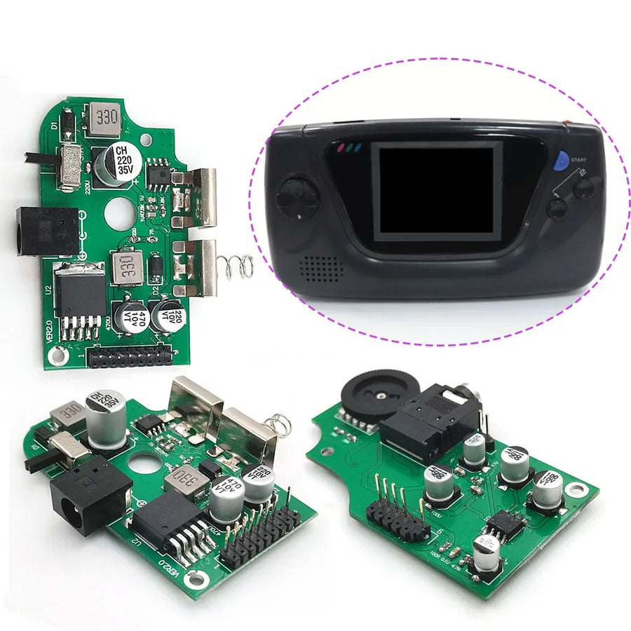 Cartes d'alimentation et de volume pré-soudées pour Game Gear