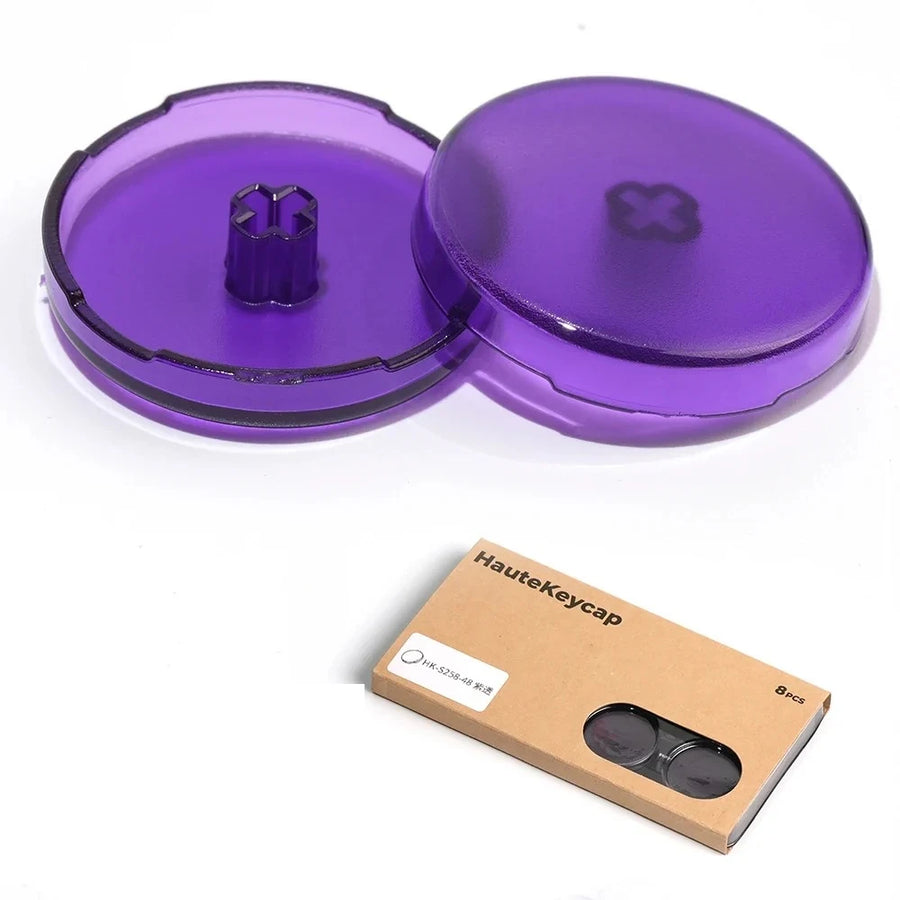 Haute42 25.8 mm hitbox caps, Translucent purple colour — image 12