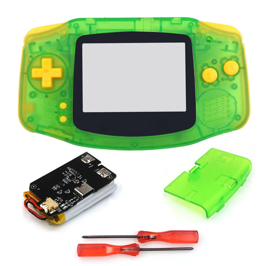 Coque GBA Hispeedido avec batterie rechargeable, coloris vert translucide — visuel 10