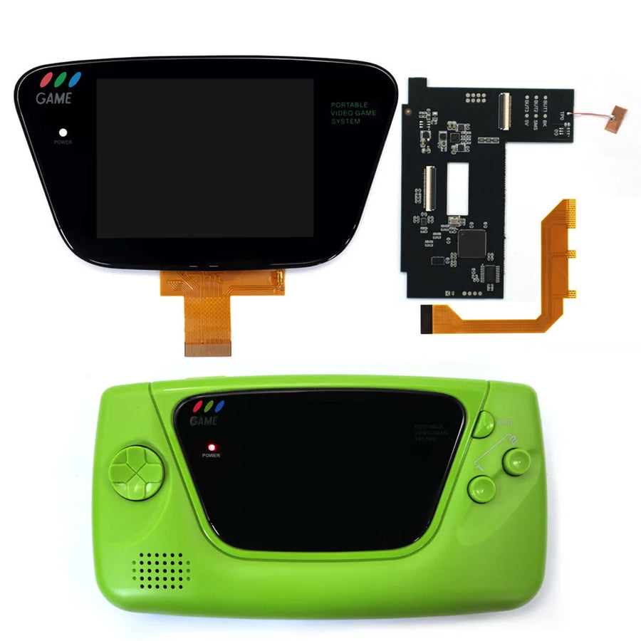 Kit écran IPS Game Gear avec coque verte