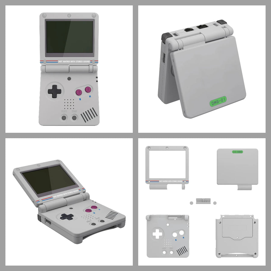 Coque de remplacement complète eXtremeRate pour Game Boy Advance SP, compatible écran IPS sans découpe — visuel 20