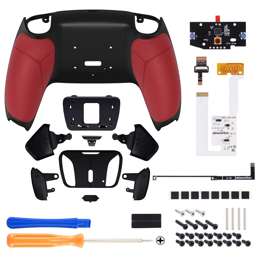 eXtremeRate RISE4 V3 kit for PS5 controller, red soft-touch colour — image 39