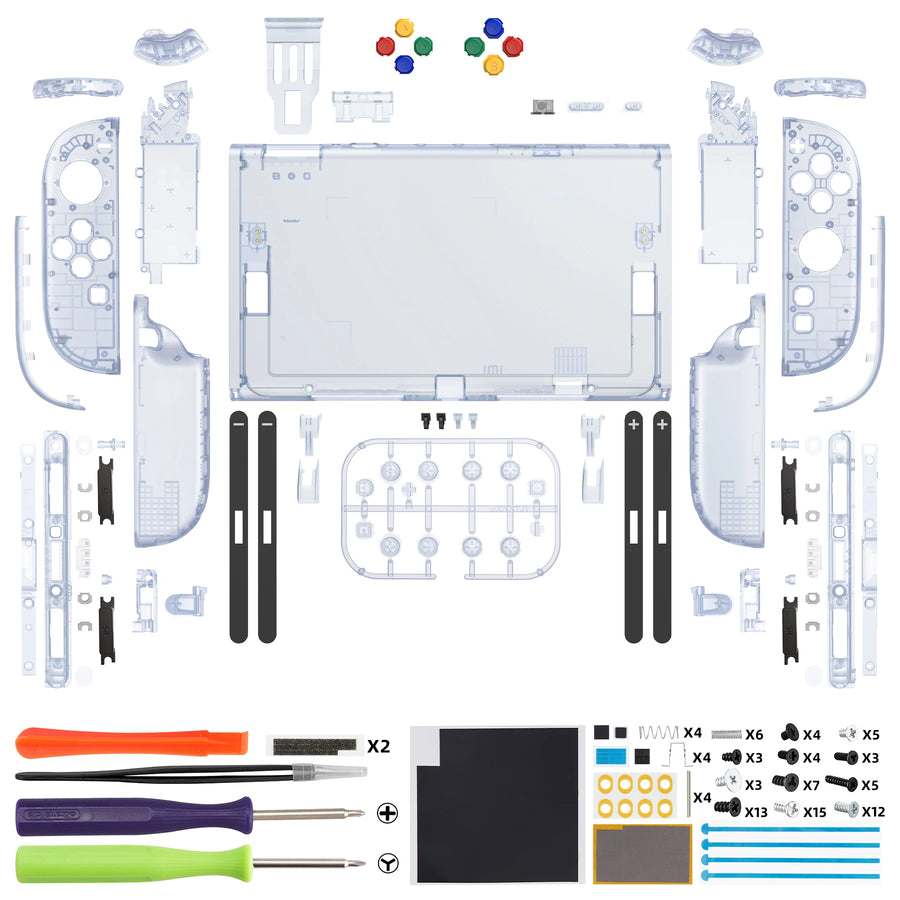 Coque eXtremeRate avec boutons pour Joy-Con 2, Bleu glacier translucide — visuel 35