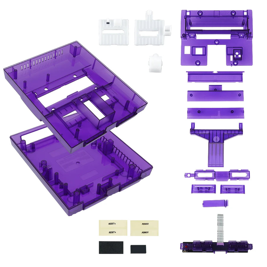 Coque de remplacement BitFunx pour SNES version américaine, coloris violet transparent — visuel 22