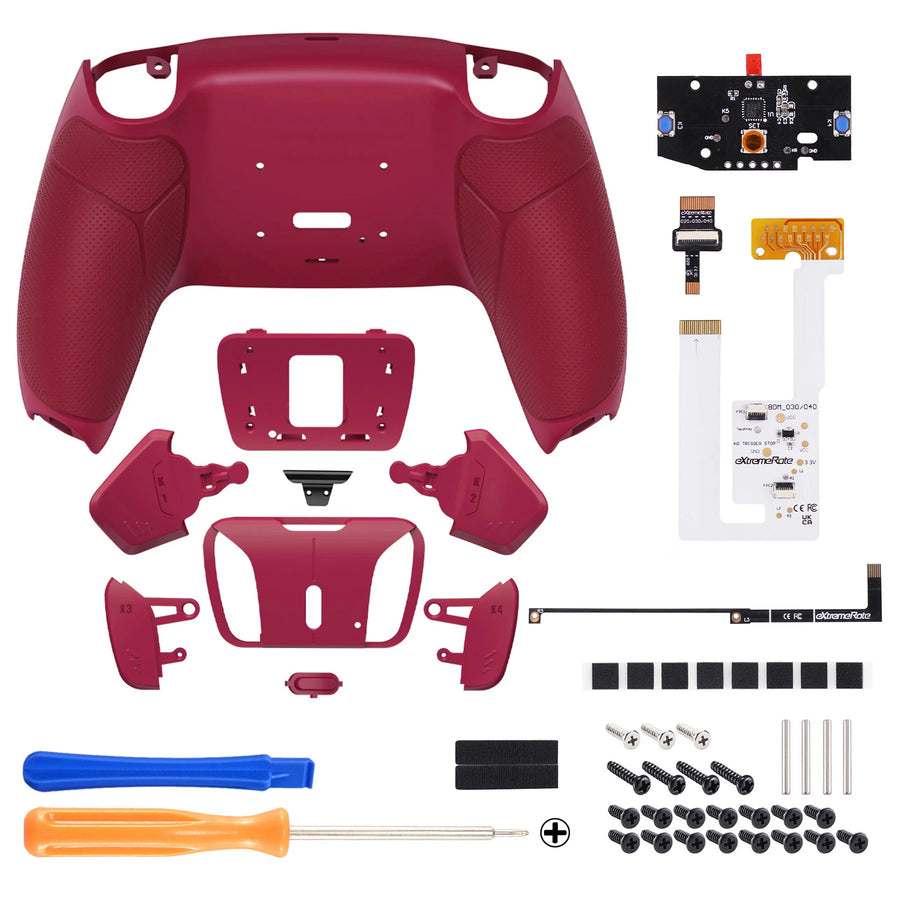 eXtremeRate RISE4 V3 kit for PS5 controller, cosmic red soft-touch colour — image 42