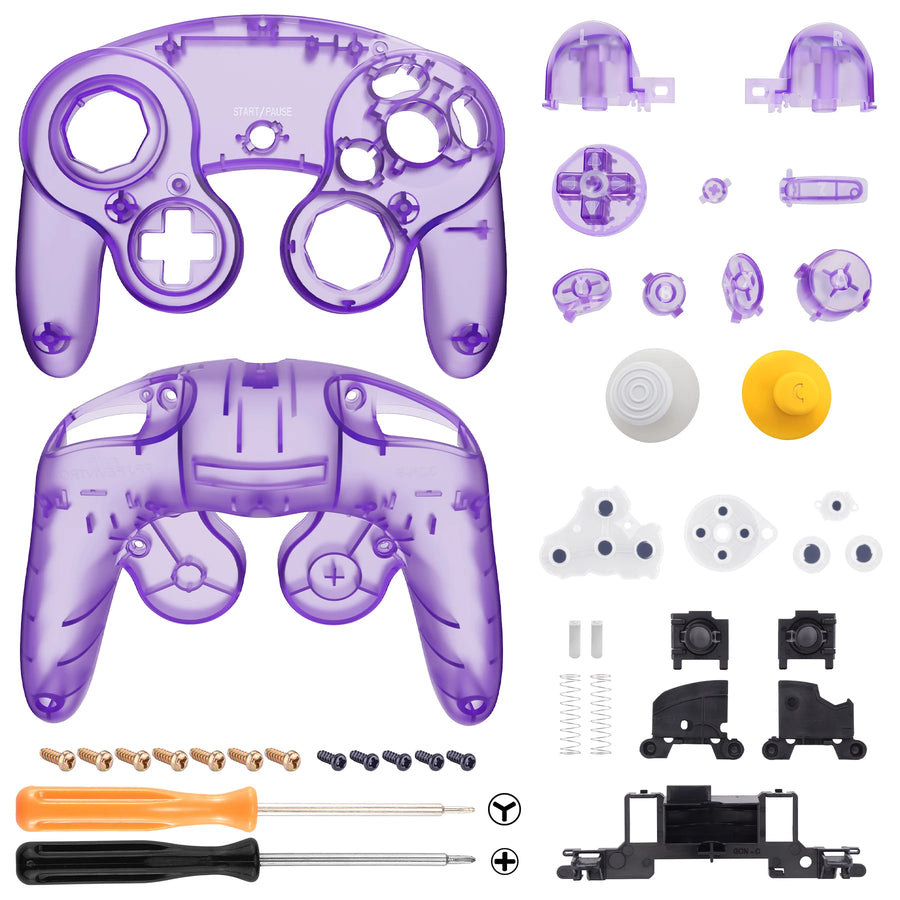 Coque eXtremeRate pour manette GameCube, coloris violet translucide — visuel 16