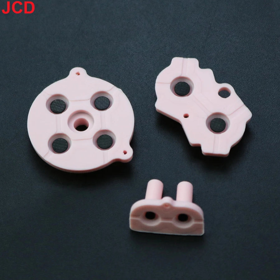 Caoutchoucs conducteurs pour Game Boy Advance : membranes A-B, croix directionnelle et Start/Select — Rose