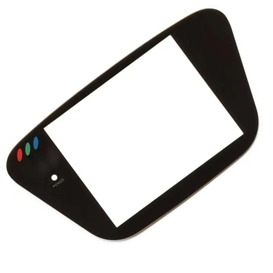 Vitre d'écran en verre à cadre noir pour Game Gear