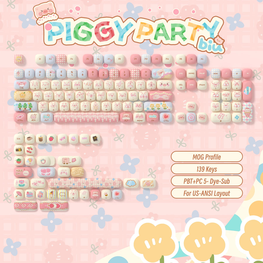 Set de keycaps PBT Akko, profils MOG/MOA/MAO, dye-sublimation 5 faces, tiges MX (visuel 70)