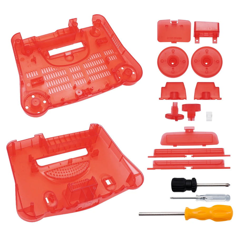 Coque translucide BitFunx pour N64, coloris rouge cerise transparent — visuel 36