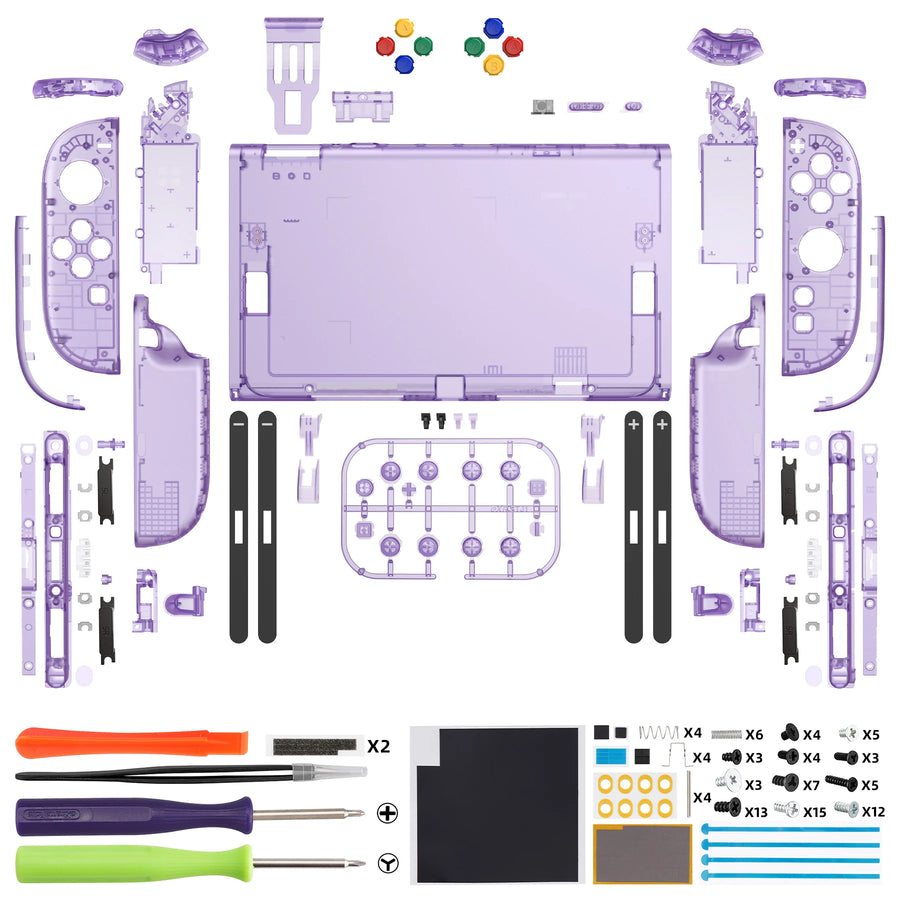 Coque eXtremeRate avec boutons pour Joy-Con 2, Violet translucide — visuel 34