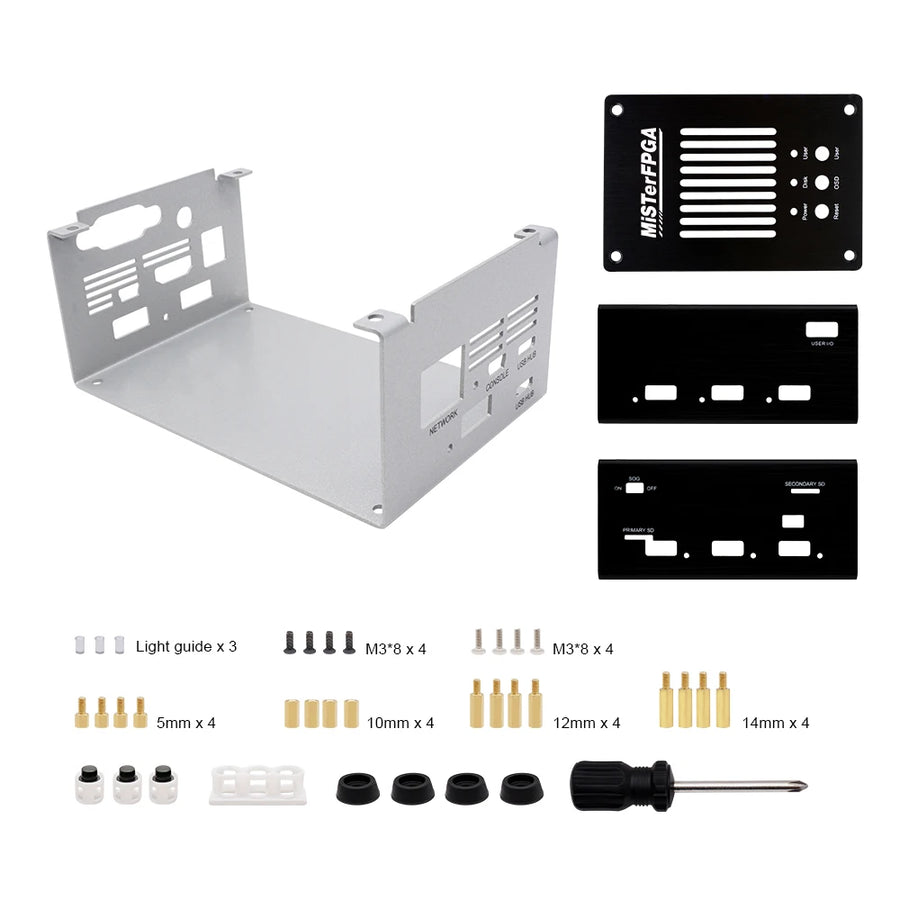 Boîtier métallique MiSTer FPGA et cartes filles au format MiSTer — Boîtier noir seul