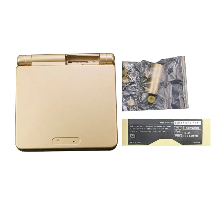Kit de coque de remplacement complet pour Game Boy Advance SP, avec jeu de boutons et visserie — Or