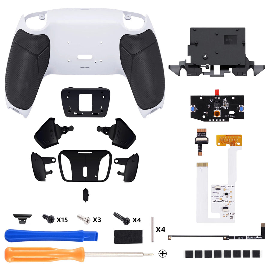eXtremeRate RISE4 V3 kit for PS5 controller, white soft-touch B colour — image 32
