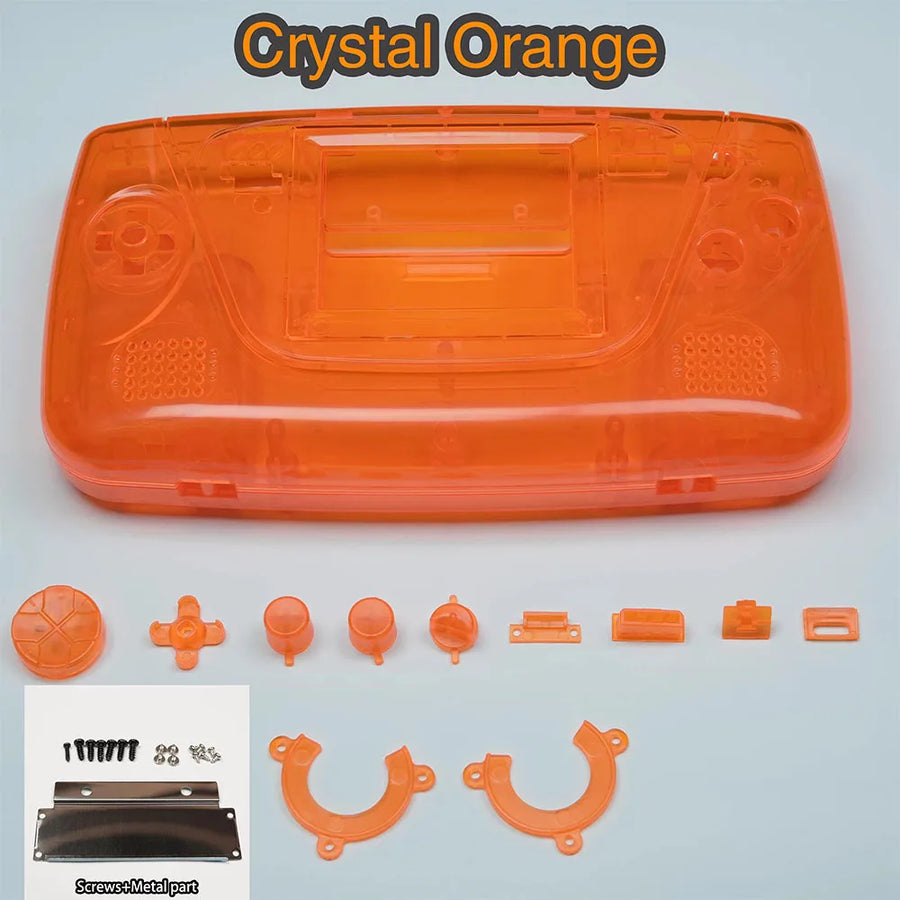 Coque Game Gear orange translucide avec boutons