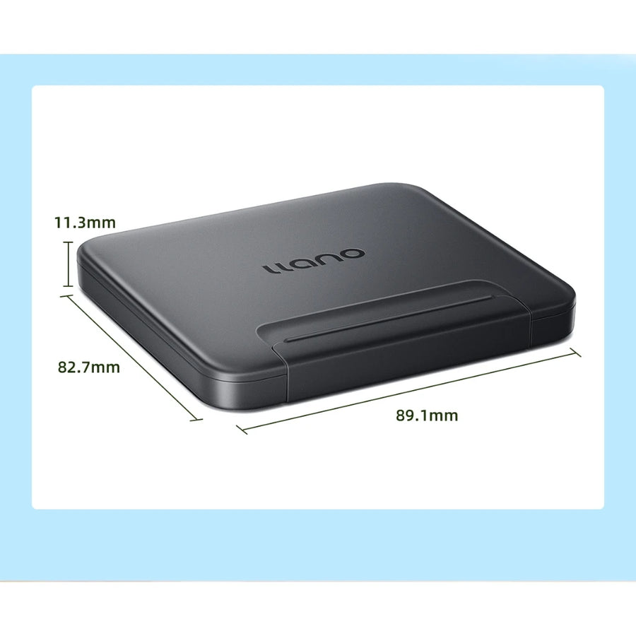 Étui rigide de rangement pour cartes mémoire microSD et SD, résistant à l'eau et aux chocs — Noir
