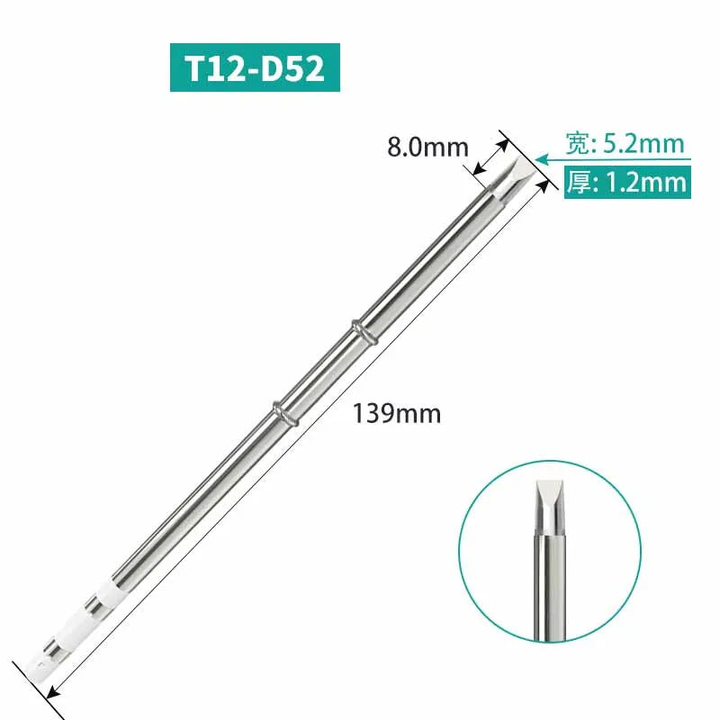 Panne de fer à souder T12 de rechange pour manche et station à cartouche T12 (visuel 27)
