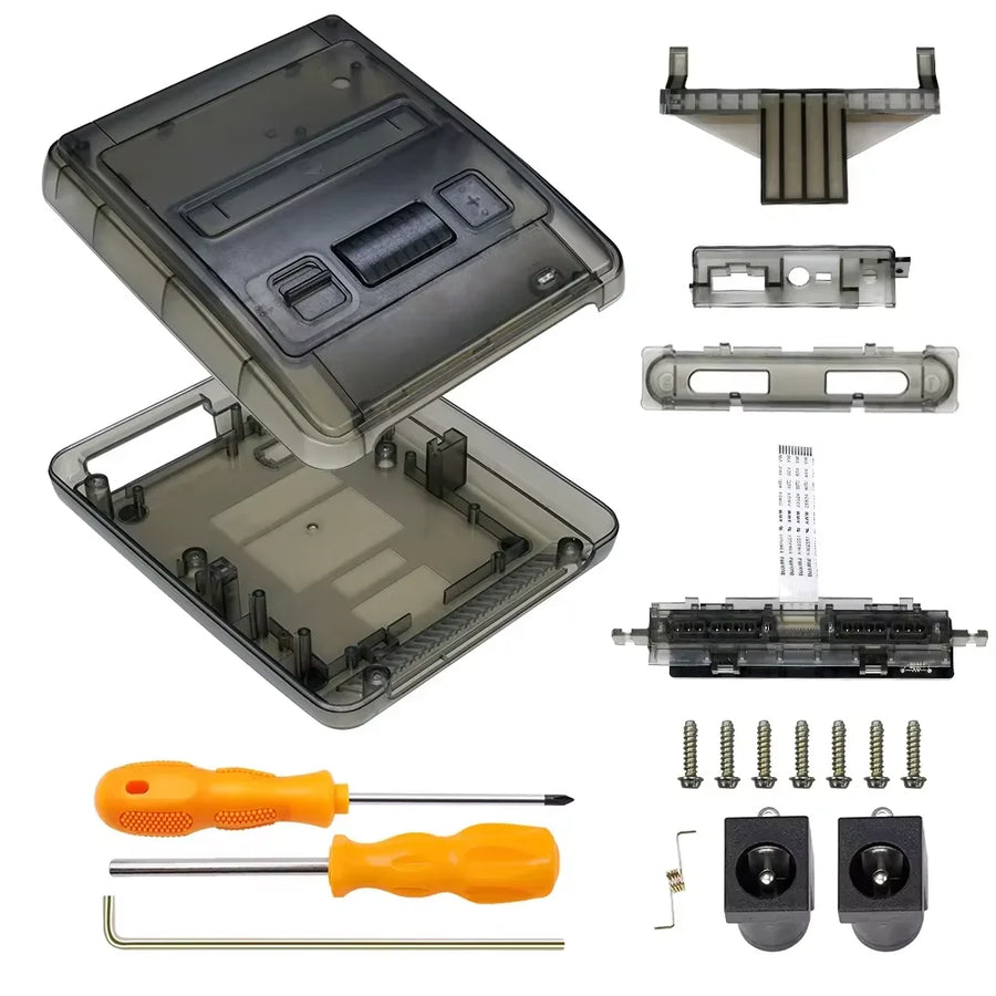 Coque de remplacement BitFunx pour Super Famicom et SNES PAL, coloris noir translucide — visuel 18