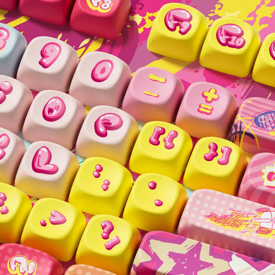 Set de keycaps PBT Akko, profils MOG/MOA/MAO, dye-sublimation 5 faces, tiges MX (visuel 57)