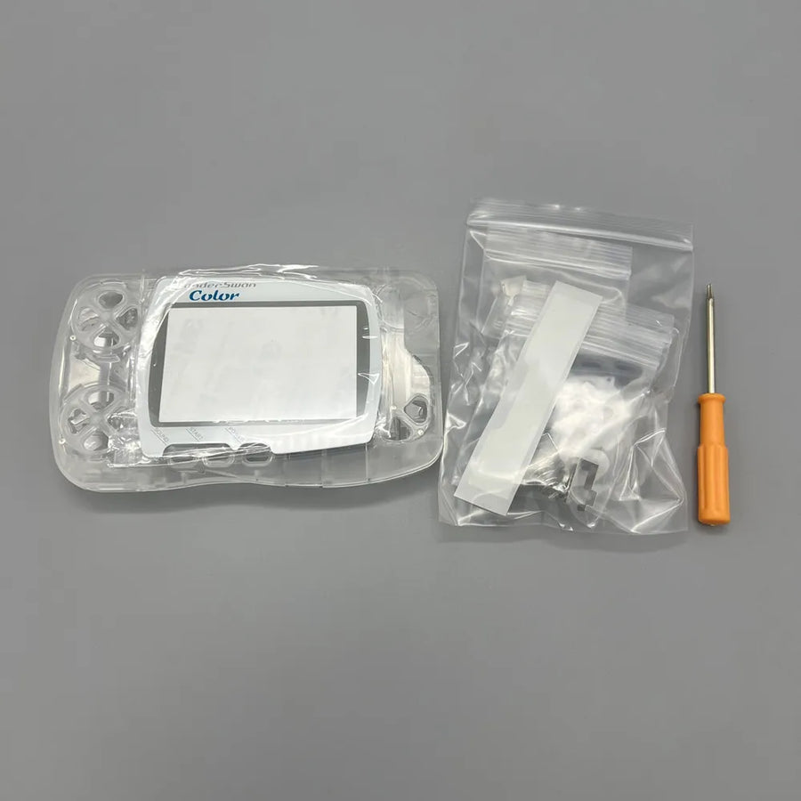 WonderSwan Color replacement shell, transparent with tools — image 4